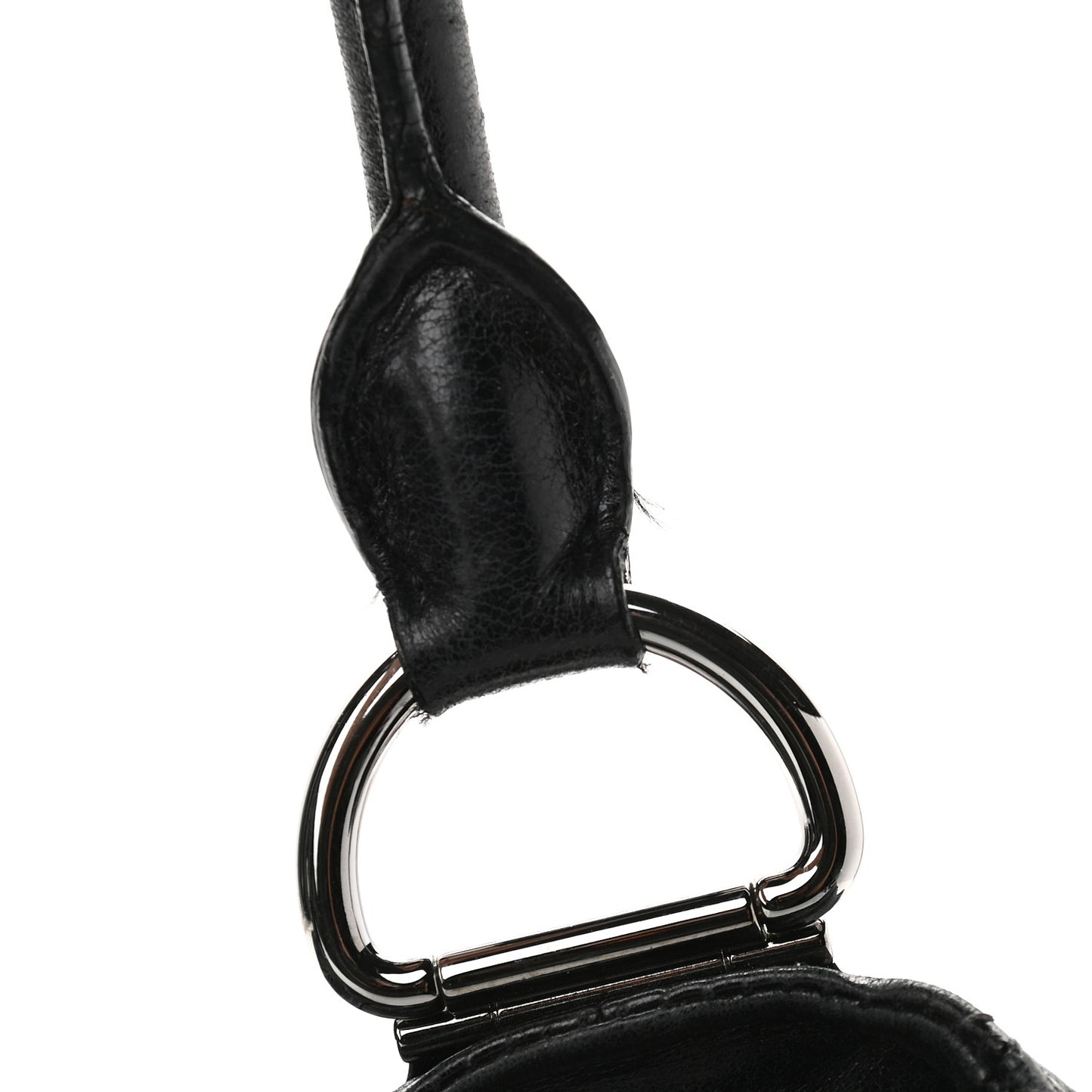 Vitello Lux Gathered Hobo Black