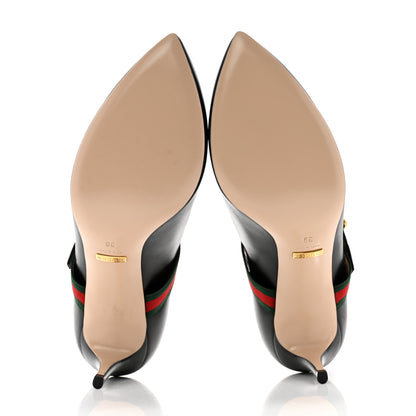 Gucci Malaga Kid Sylvie High Heel Pumps 39 Black 5 of 11