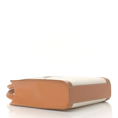 Celine Canvas Calfskin Mini Vertical Cabas Natural Tan 4 of 10