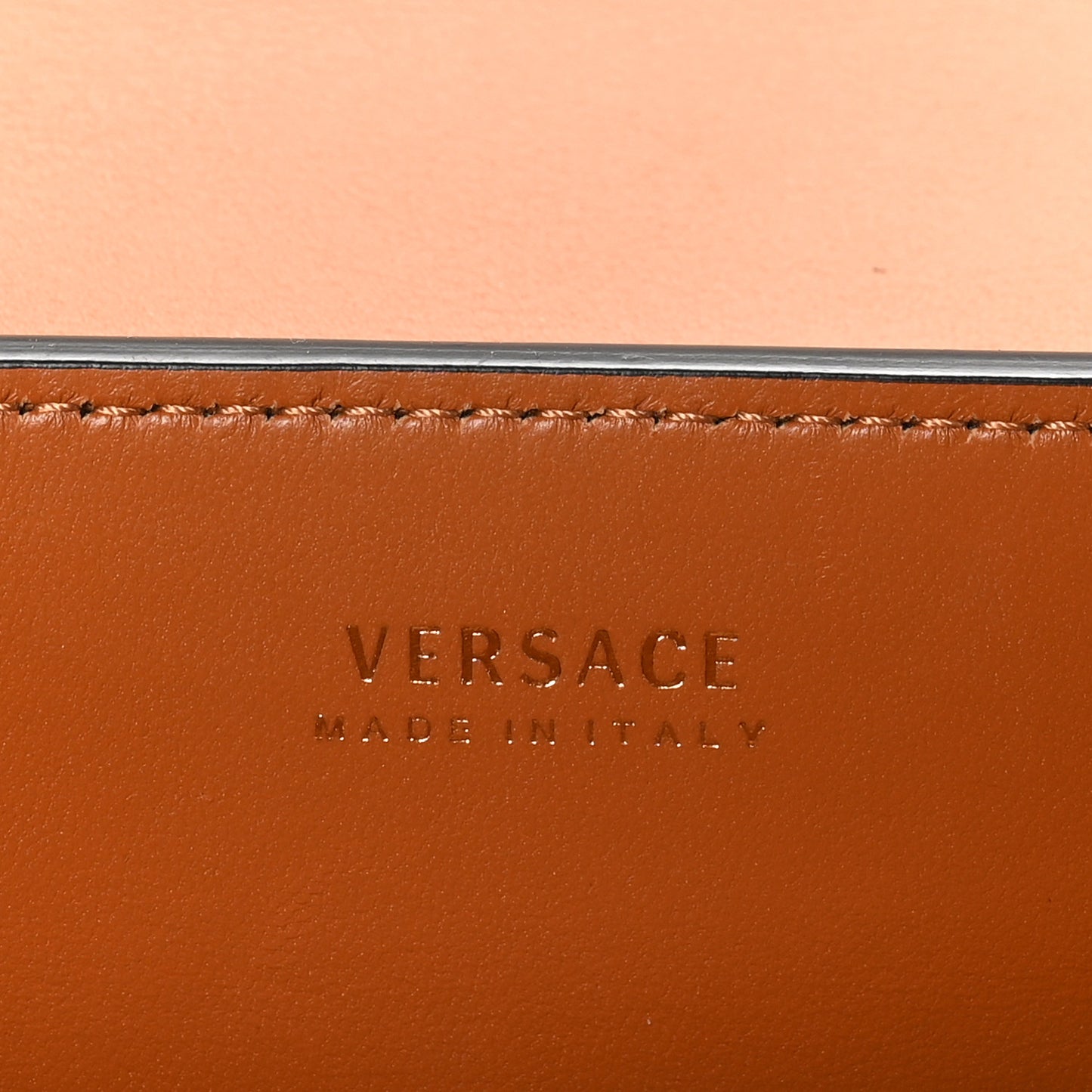Vitello Barocco Virtus V Medium Top Handle Shoulder Bag Oud