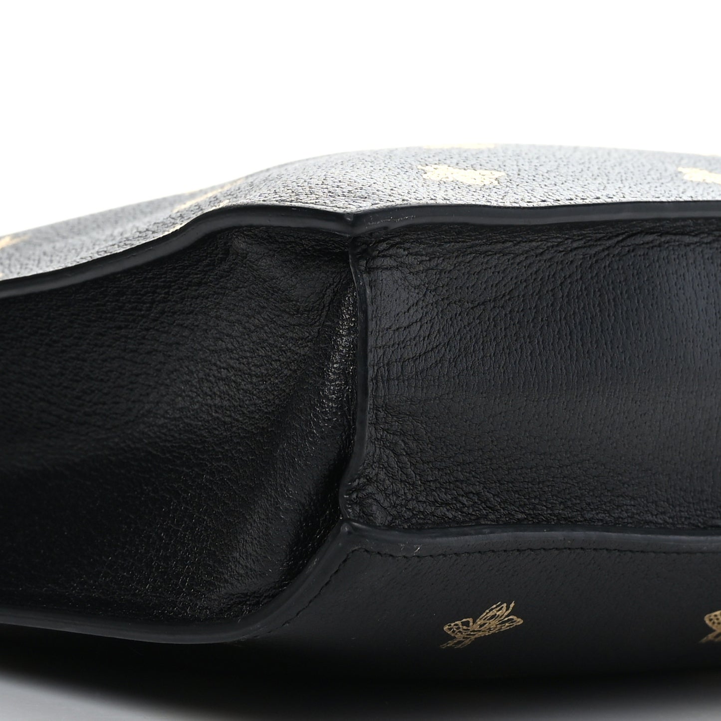 Grained Calfskin Bee Star Vertical Tote Black