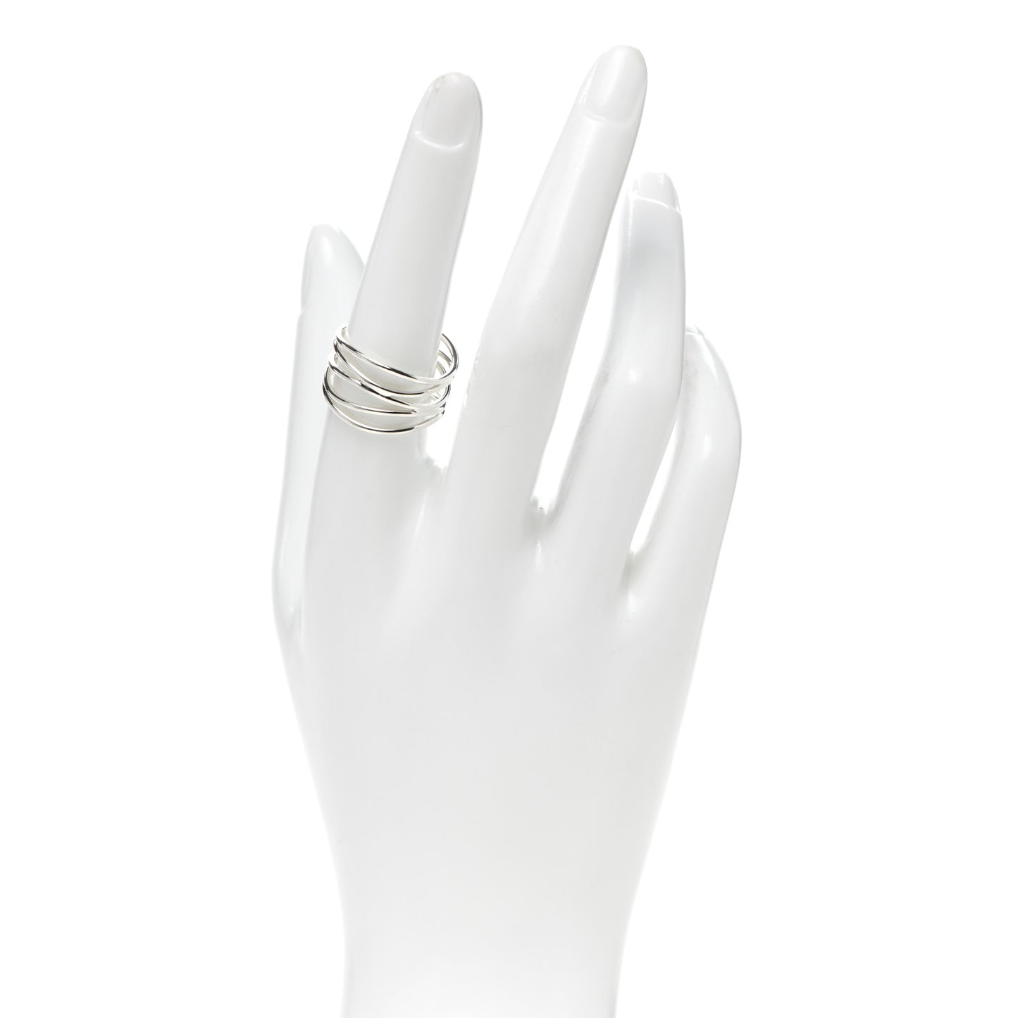 Sterling Silver Elsa Peretti 5 Row Wave Ring 58 8.25