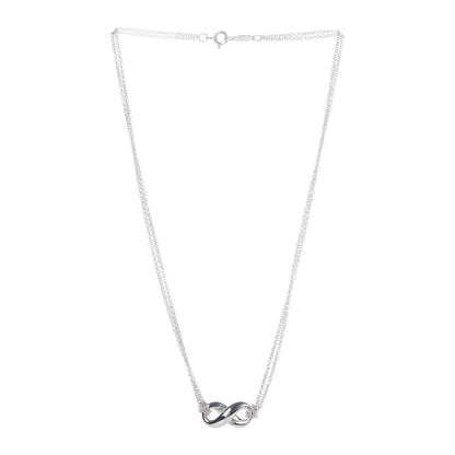 Tiffany Sterling Silver Figure 8 Pendant Necklace 3 of 5