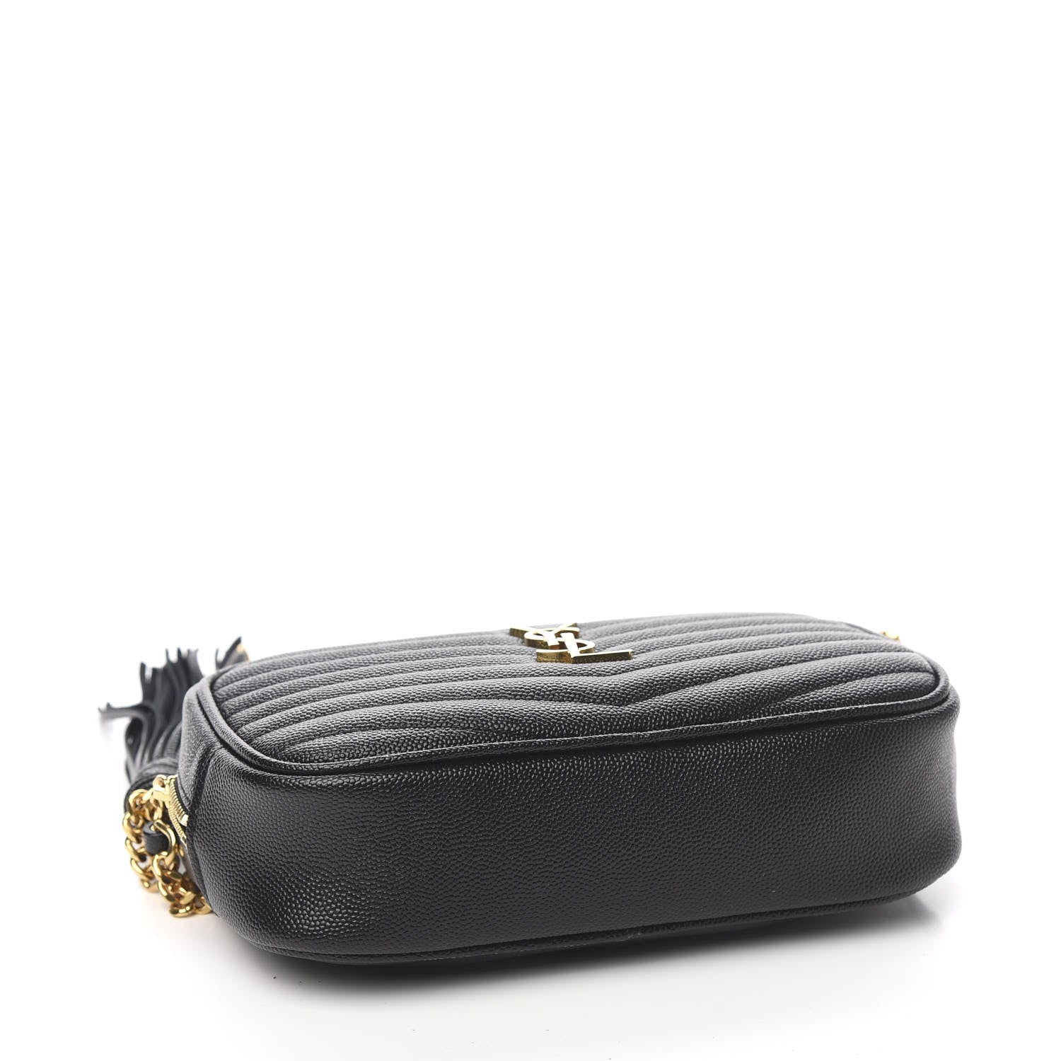 Saint Laurent Grain De Poudre Matelasse Monogram Mini Lou Camera Bag Black 3 of 9