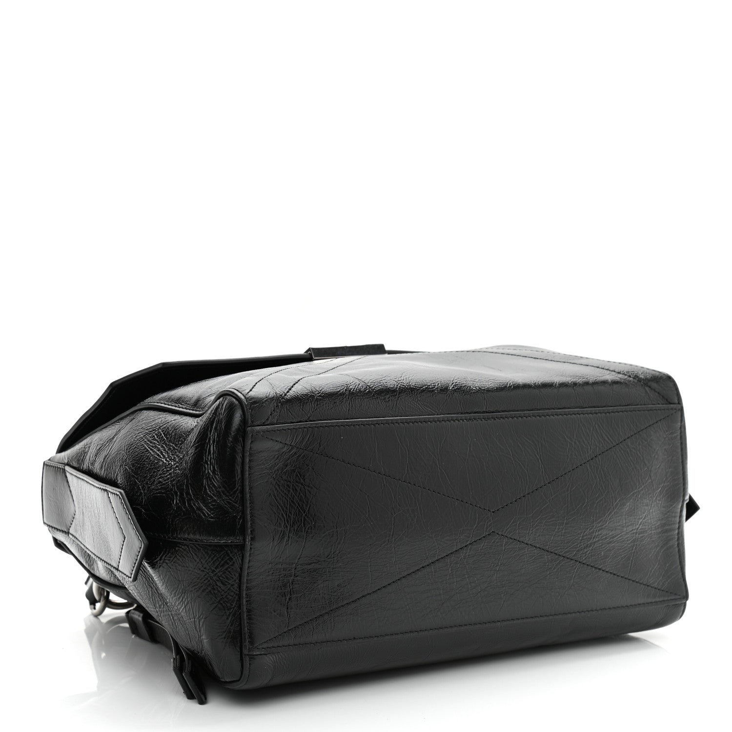 Givenchy Creased Patent Calfskin Medium ID Flap Black 4 of 10