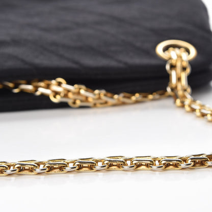 Chanel Vintage Jersey Chevron Quilted Frame Shoulder Bag Black 9 of 14