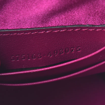 Gucci Velvet Matelasse Mini GG Marmont 2.0 Bucket Bag Fuchsia Violet Cyclamen 7 of 10