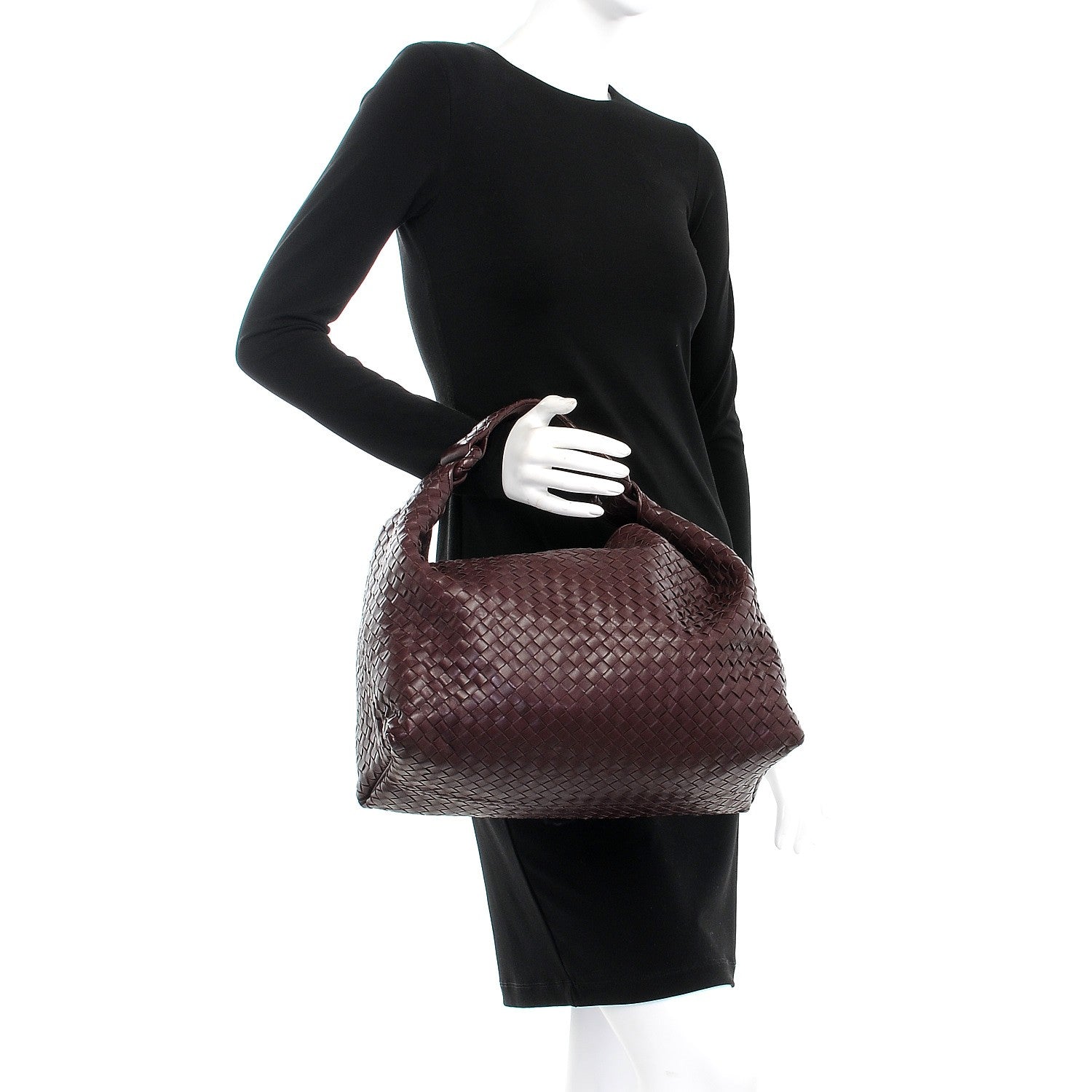Bottega Veneta Nappa Intrecciato Sloane Hobo Aubergine 2 of 10
