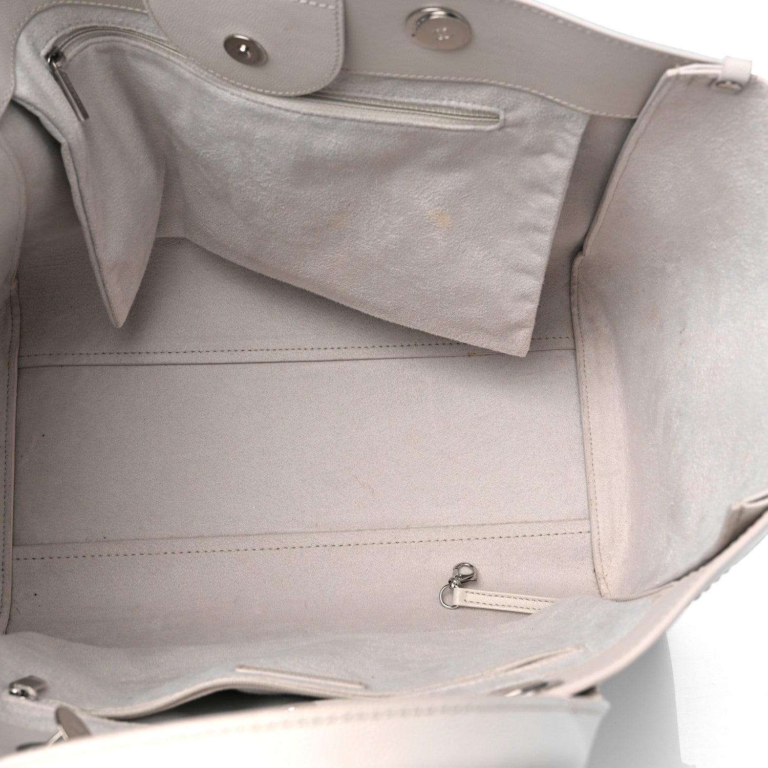 Chanel Caviar Medium Studded Deauville Tote White 5 of 15
