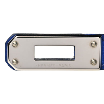 Hermes Swift Kelly Pochette Clutch Bleu Electrique 24 of 28