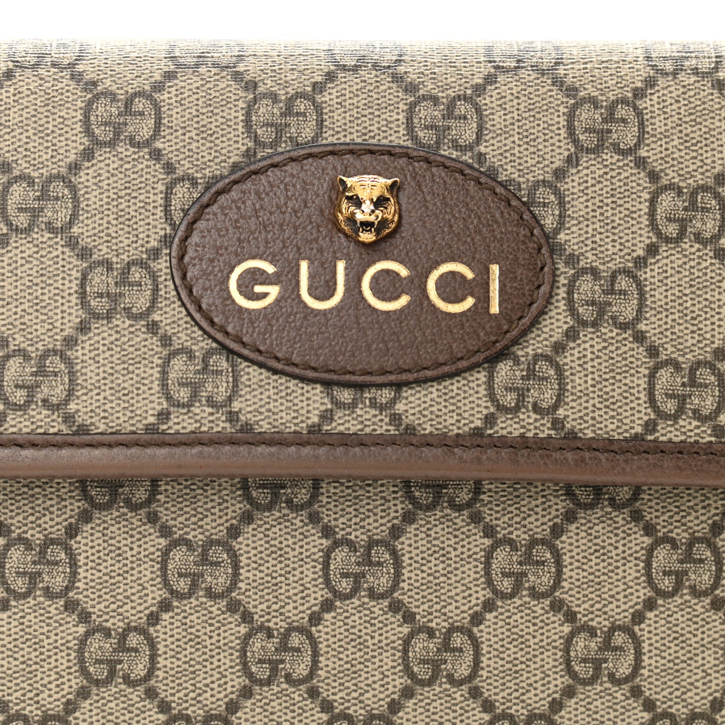 GG Supreme Monogram Neo Vintage Web Belt Bag Brown