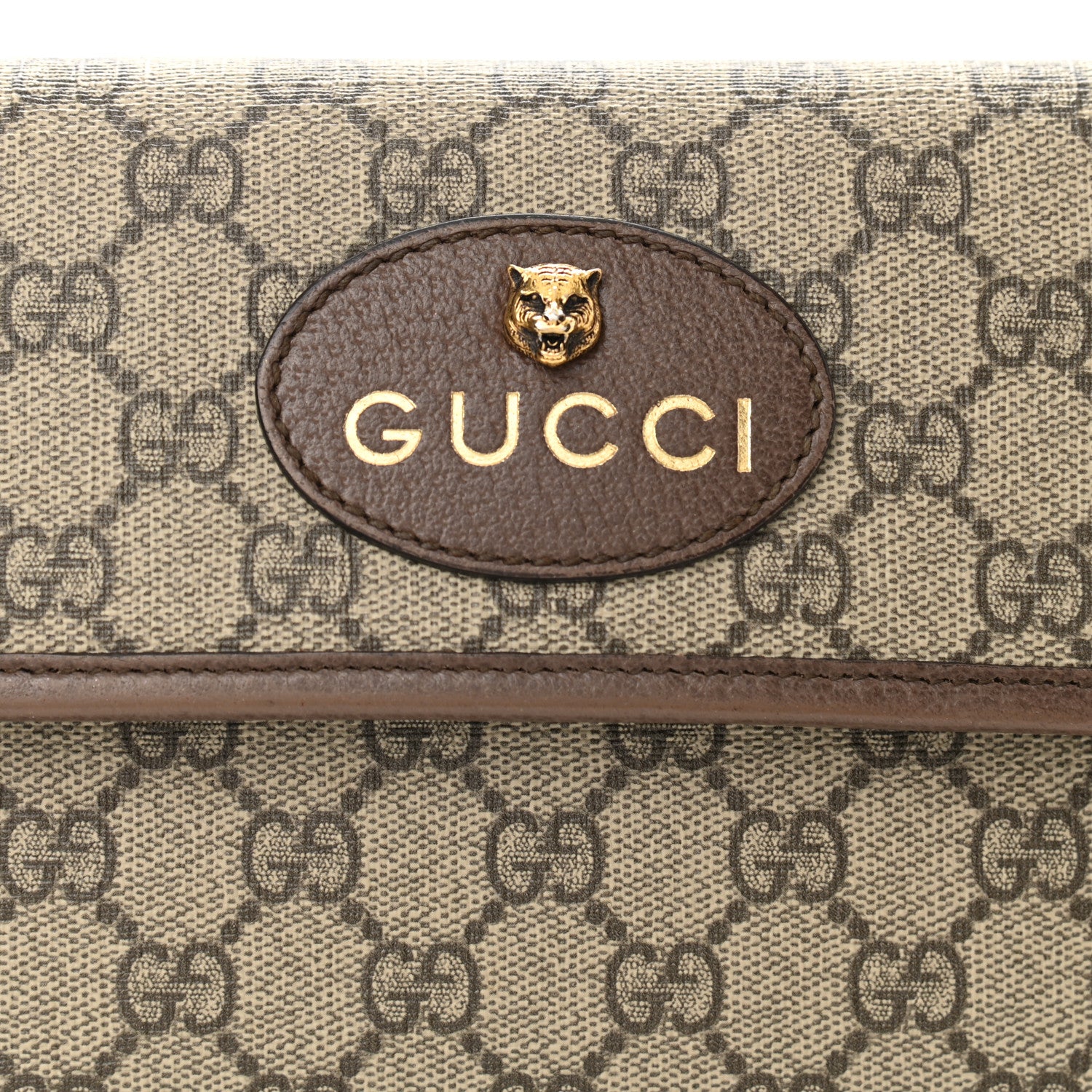 Gucci GG Supreme Monogram Neo Vintage Web Belt Bag Brown 8 of 11