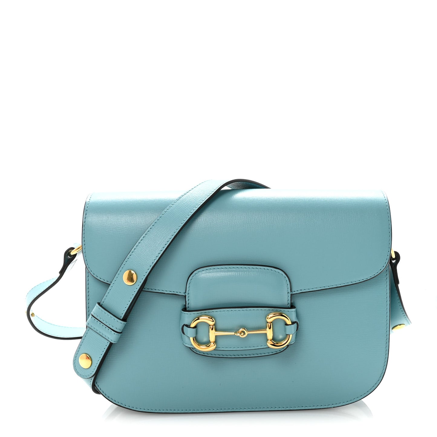 Azalea Calfskin Horsebit 1955 Shoulder Bag Dusty Azure