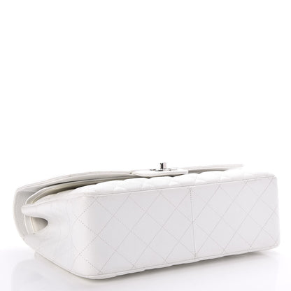 Chanel Caviar Quilted Jumbo Double Flap White 4 of 7