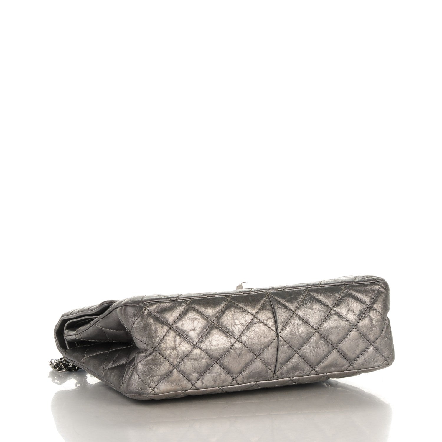 Chanel Metallic Aged Calfskin Quilted 2.55 Reissue 226 Flap Dark Silver 4 of 7