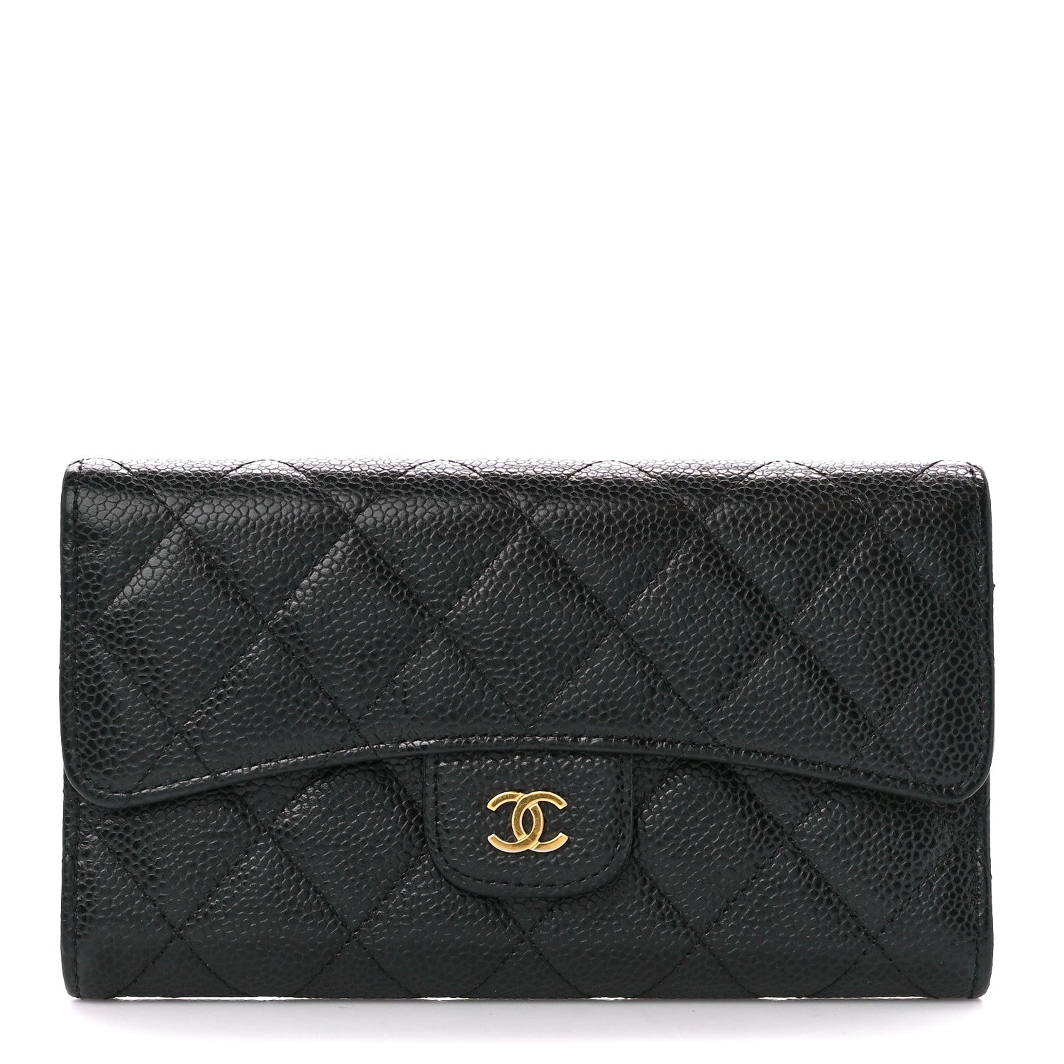 Chanel Caviar Quilted Large Flap Wallet Black 1 of 18