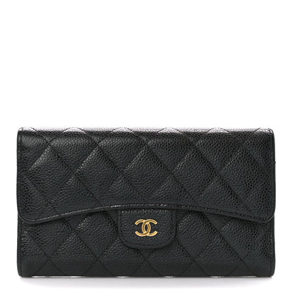 Chanel Caviar Quilted Large Flap Wallet Black 1 of 18