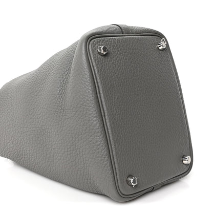 Hermes Taurillon Clemence Picotin Lock 18 PM Gris Meyer 9 of 11