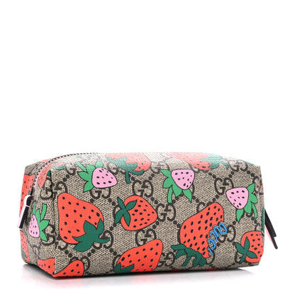 Gucci GG Supreme Monogram Strawberry Cosmetic Case 3 of 10