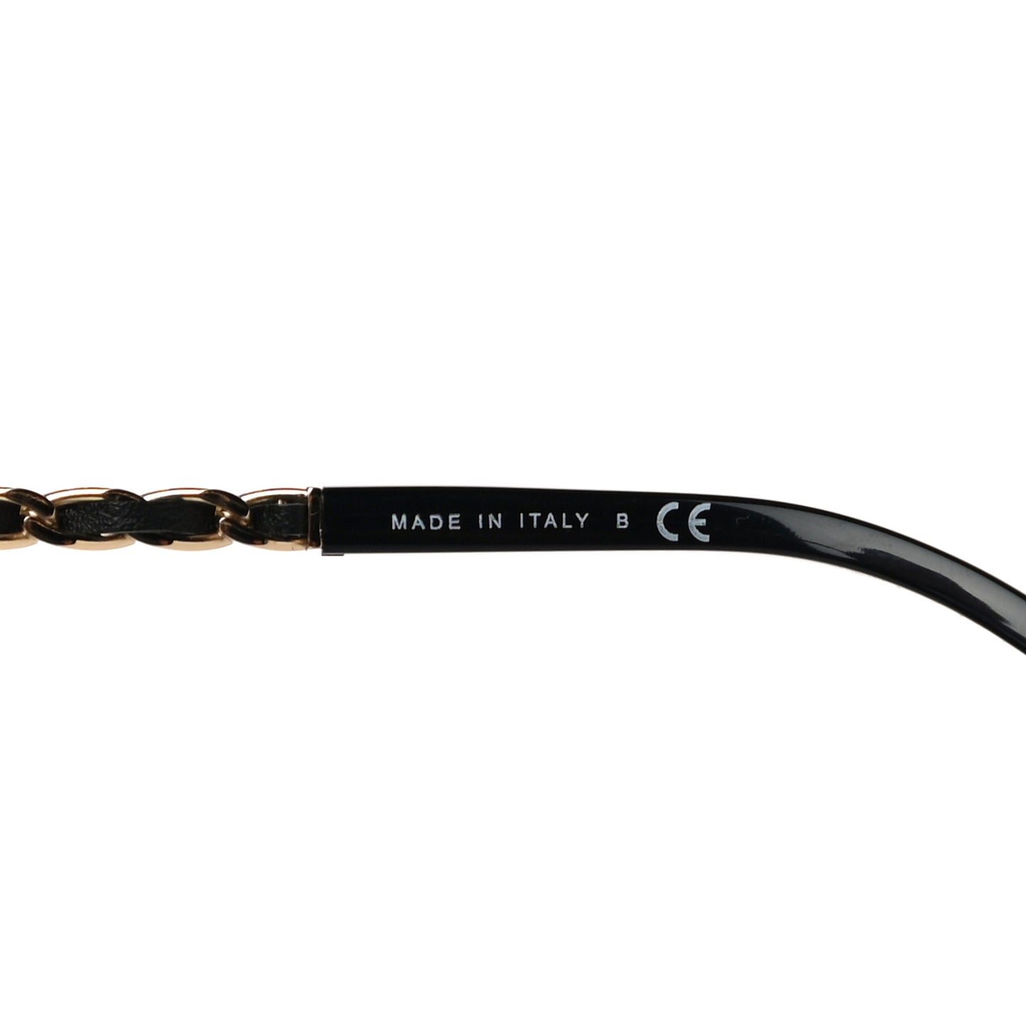 Lambskin Square Chain Sunglasses 5210-Q Black