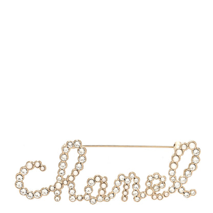 Chanel Metal Glass Swirling Pearls Brooch Pin Gold 1 of 4