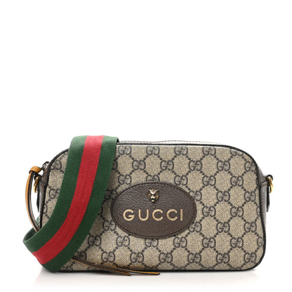 Gucci GG Supreme Monogram Web Neo Vintage Shoulder Bag Beige New Acero Crop 1 of 13