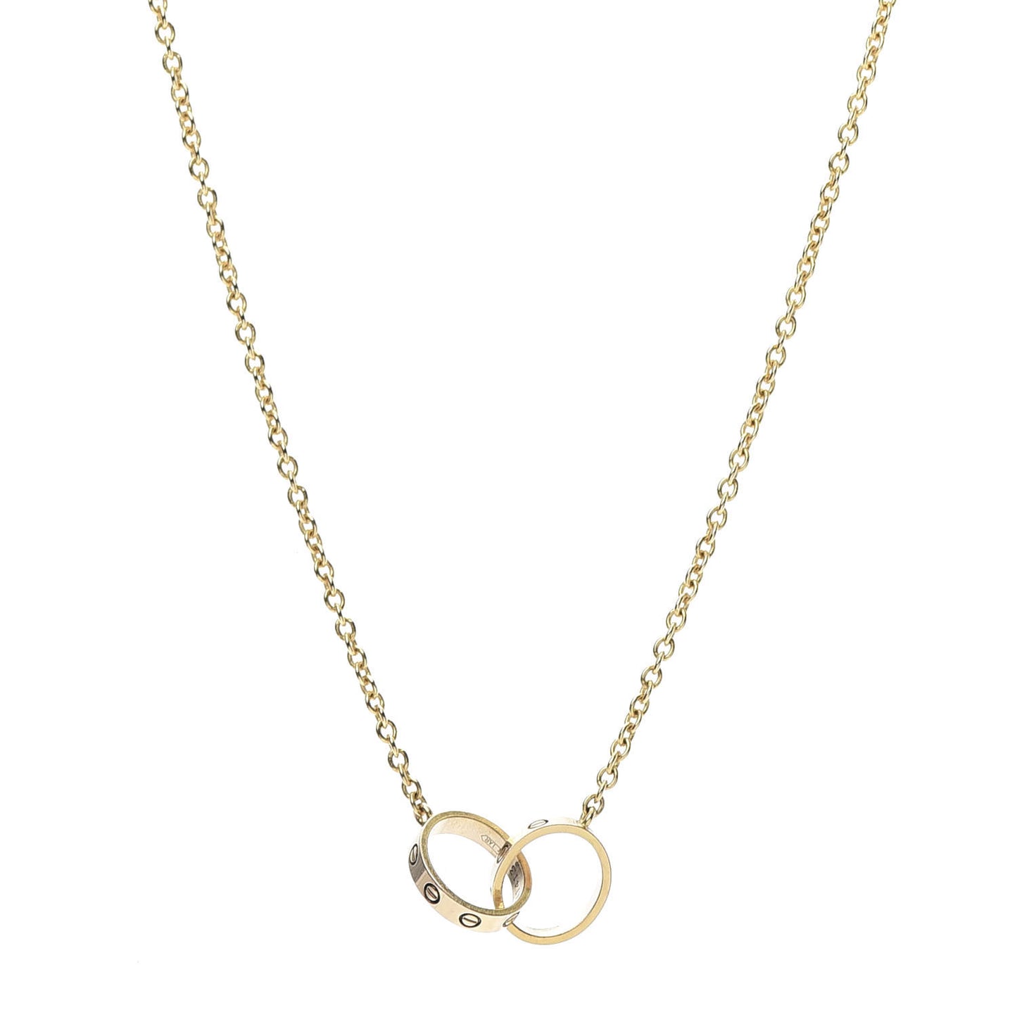 18K Yellow Gold Interlocking LOVE Necklace