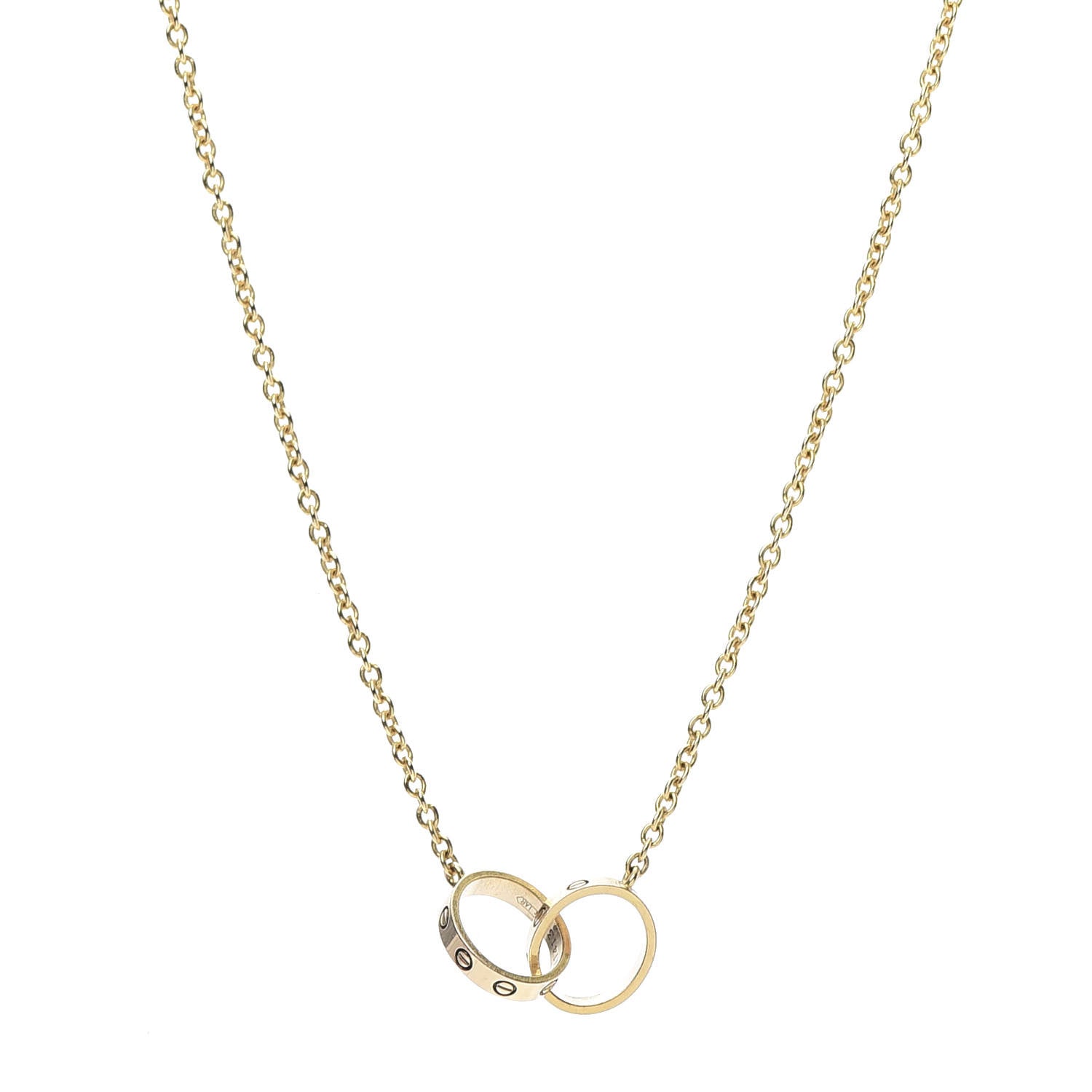 Cartier 18K Yellow Gold Interlocking LOVE Necklace 1 of 6