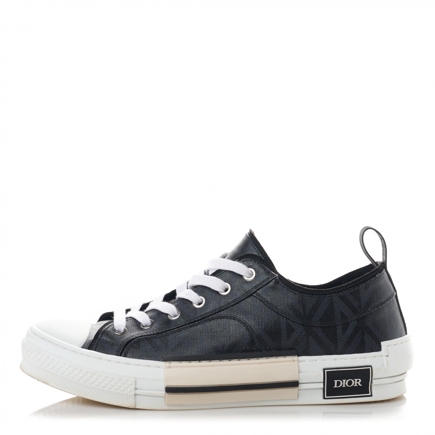 Christian Dior Canvas CD Diamond Mens B23 Low Top Sneakers 42 Black 1 of 8