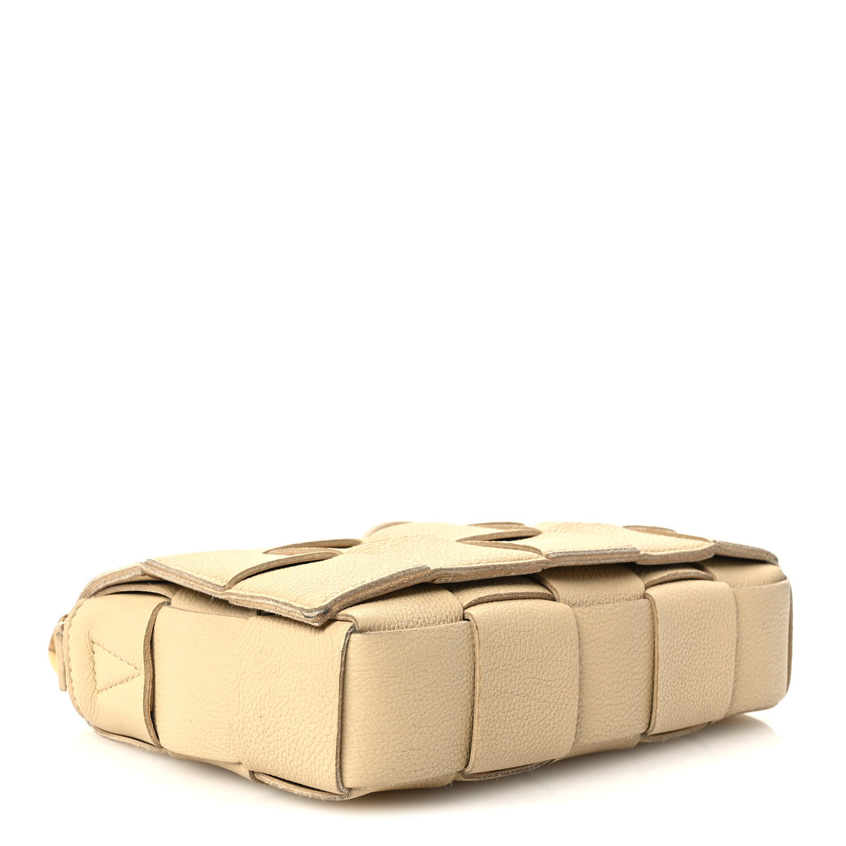 Grained Calfskin Maxi Intrecciato Cassette Crossbody Bag Porridge
