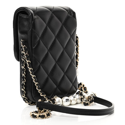 Chanel Lambskin Quilted My Precious Phone Case Flap Bag Black 3 of 13