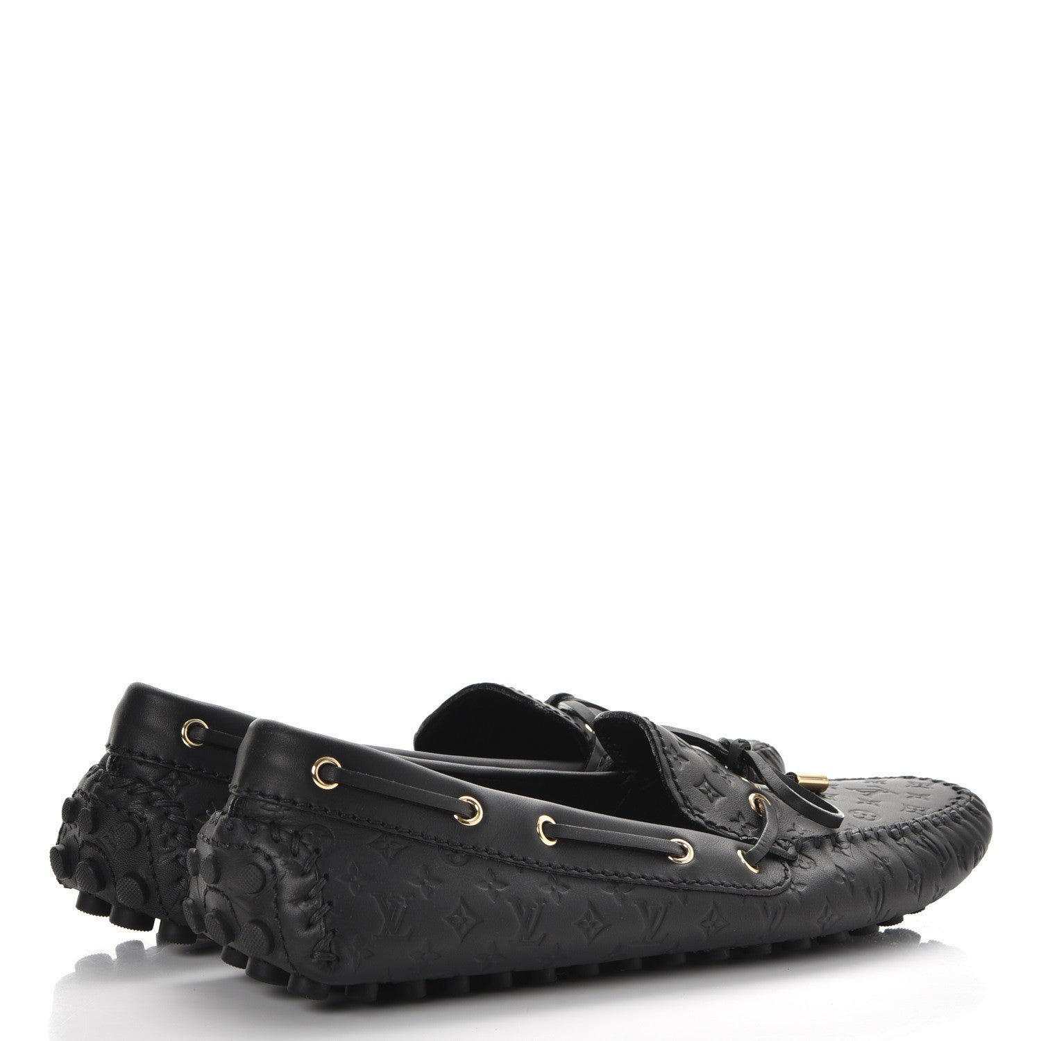 Louis Vuitton Calfskin Monogram Gloria Loafers 40 Black 4 of 8