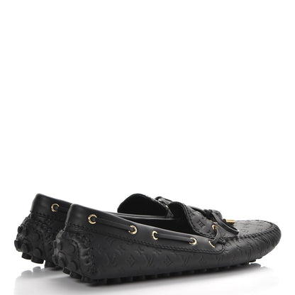 Louis Vuitton Calfskin Monogram Gloria Loafers 40 Black 4 of 8