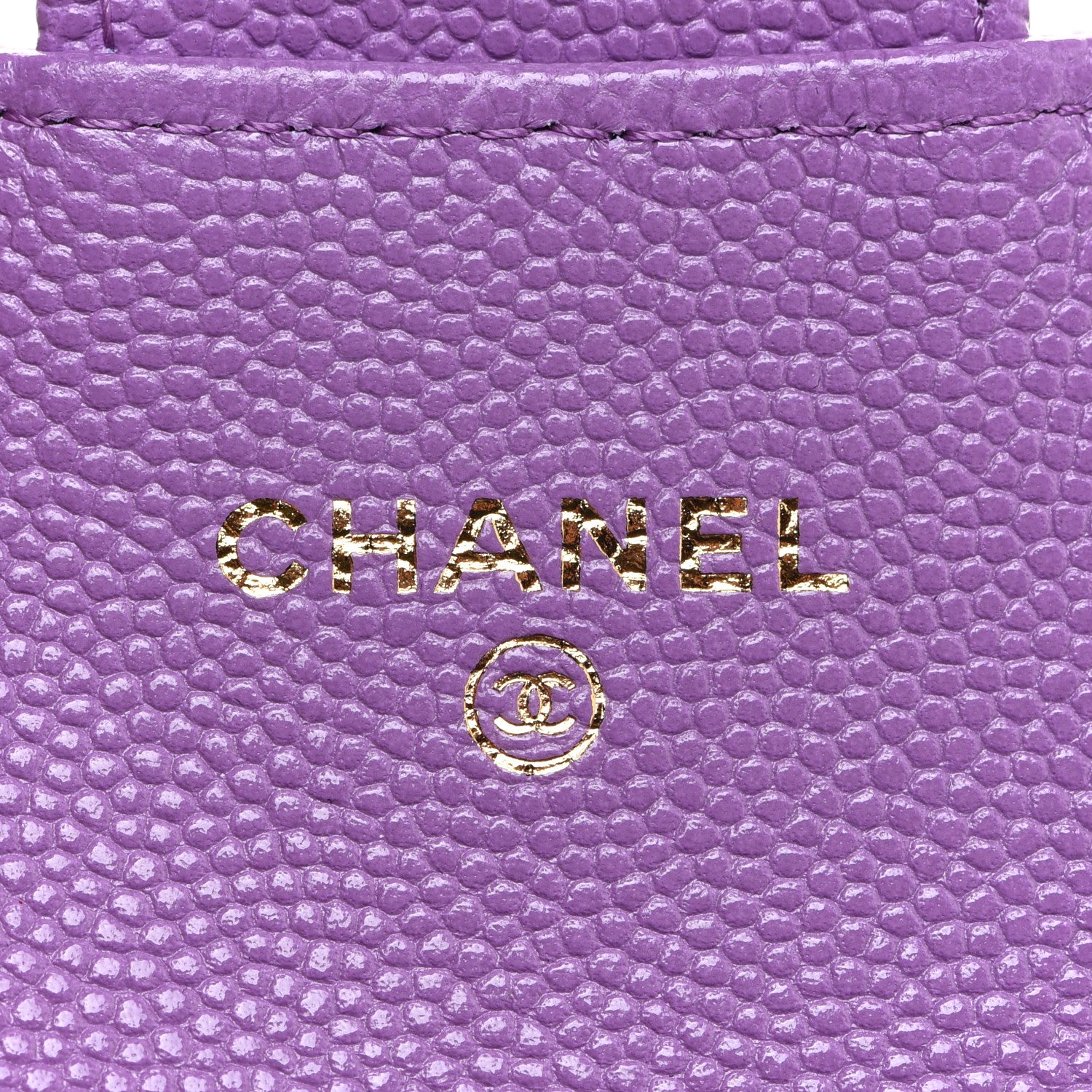 Chanel Caviar Quilted Flap Card Holder Wallet Purple 6 of 10