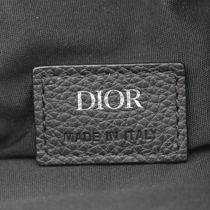 Christian Dior Grained Calfskin Mens Saddle Bag Black 6 of 13