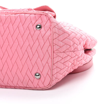 Prada Nylon Tessuto Impuntu Quilted Shoulder Bag Pink 10 of 13