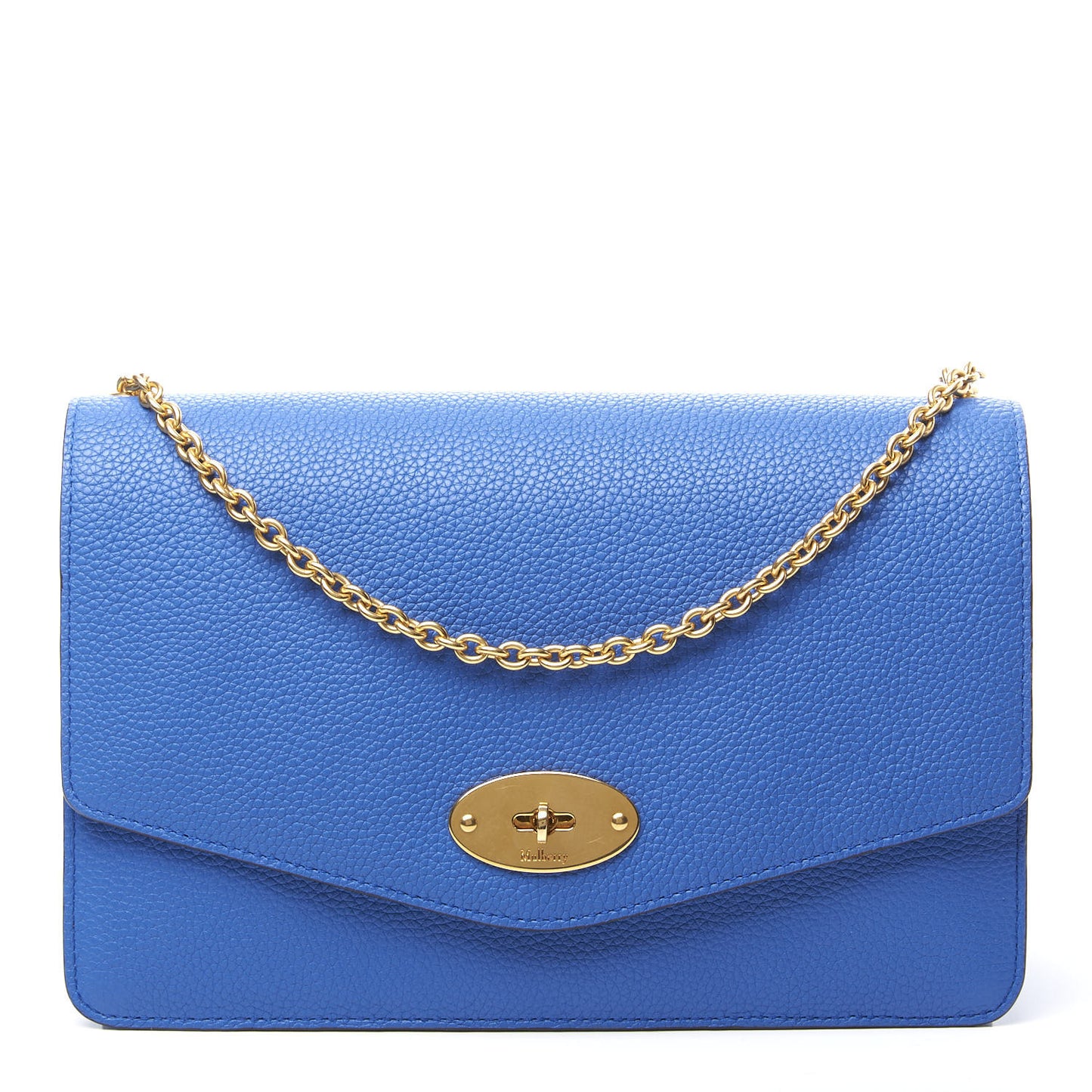 Cross Grain Calfskin Small Darley Porcelain Blue