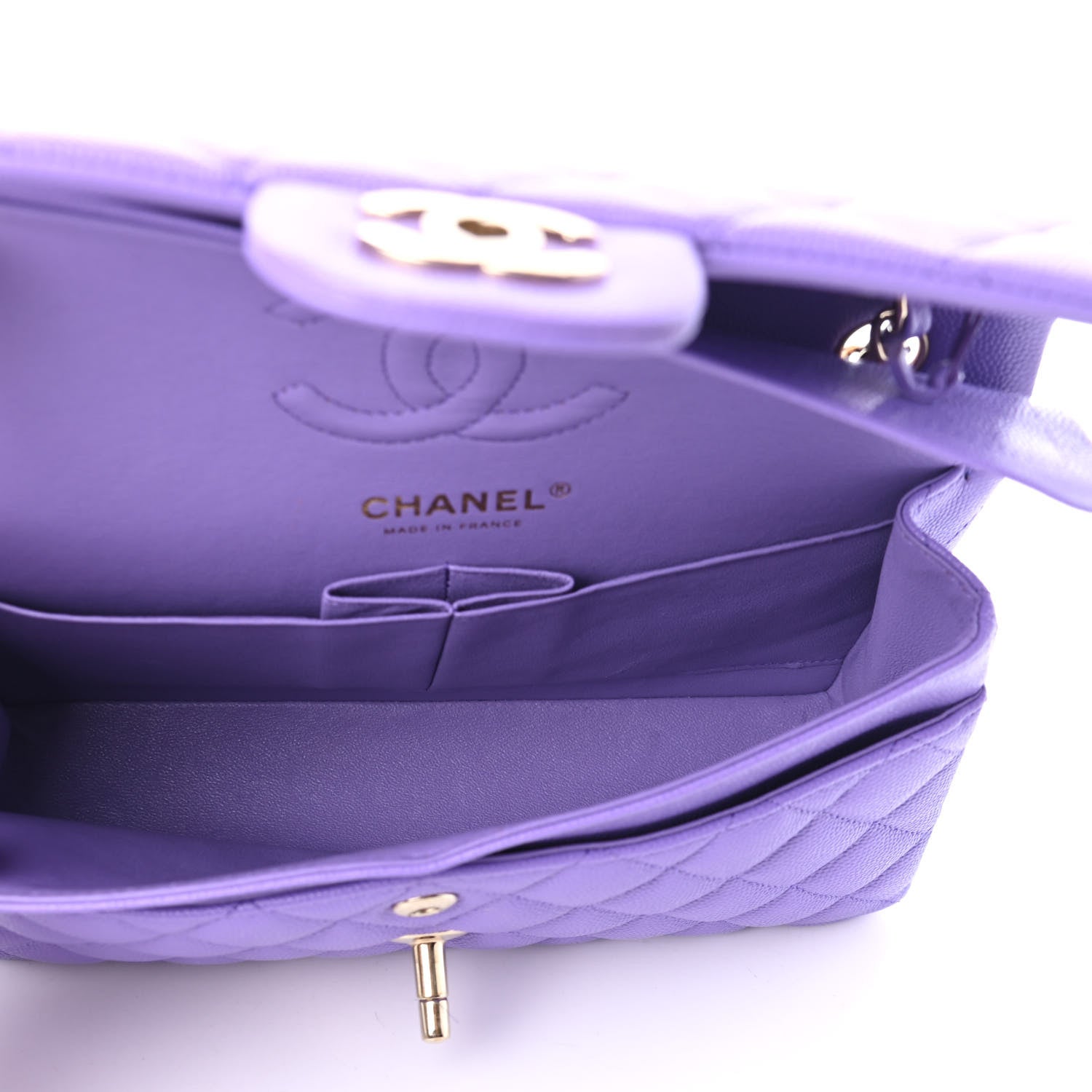 Chanel Caviar Quilted Small Double Flap Purple 4 of 4