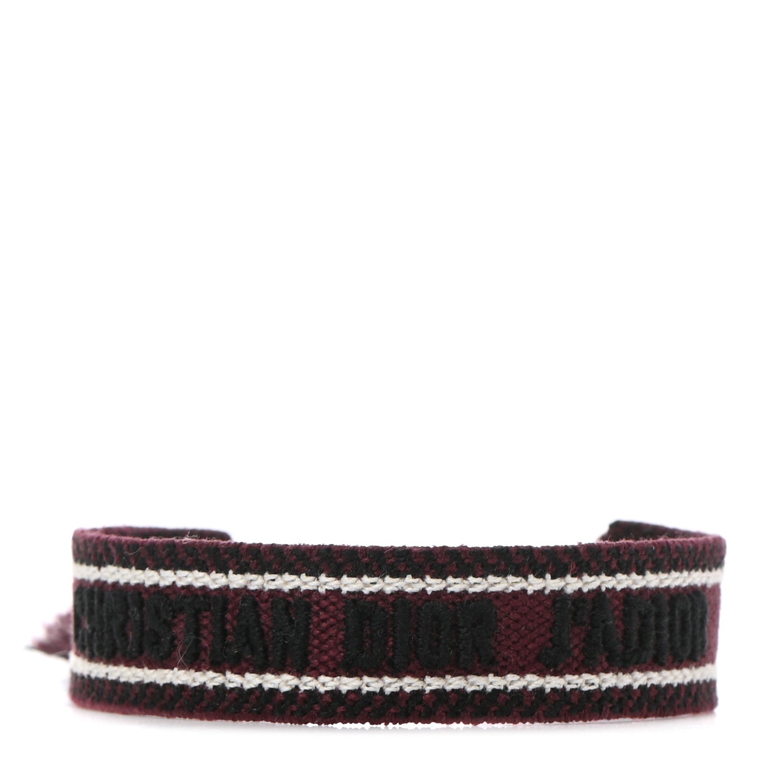 Christian Dior Woven Cotton J'Adior Friendship Bracelet Burgundy 1 of 4
