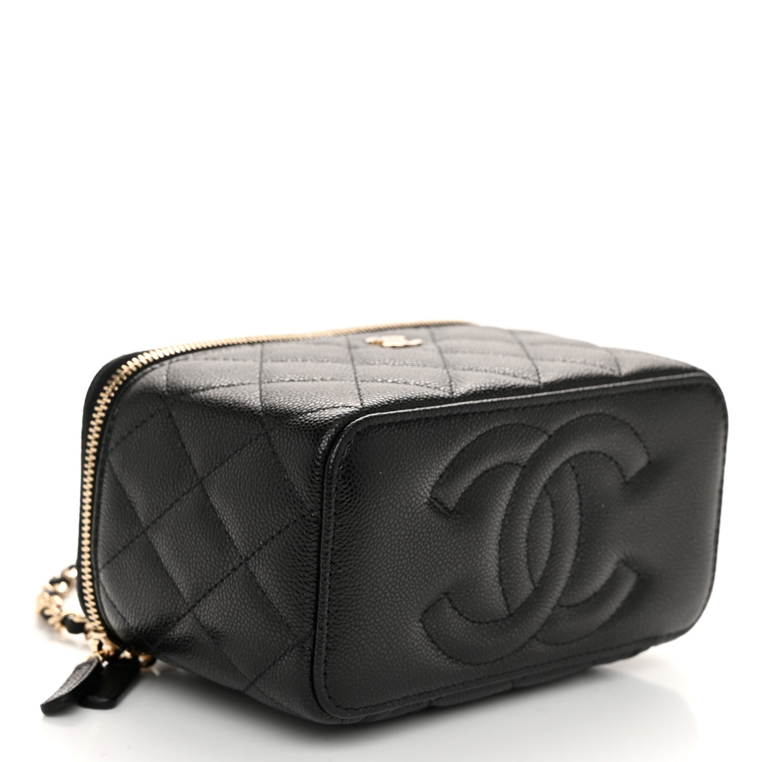 Chanel Caviar Quilted Small Vanity Case With Chain Black 4 of 11