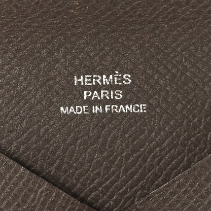Hermes Epsom Calvi Card Case Etoupe 6 of 10