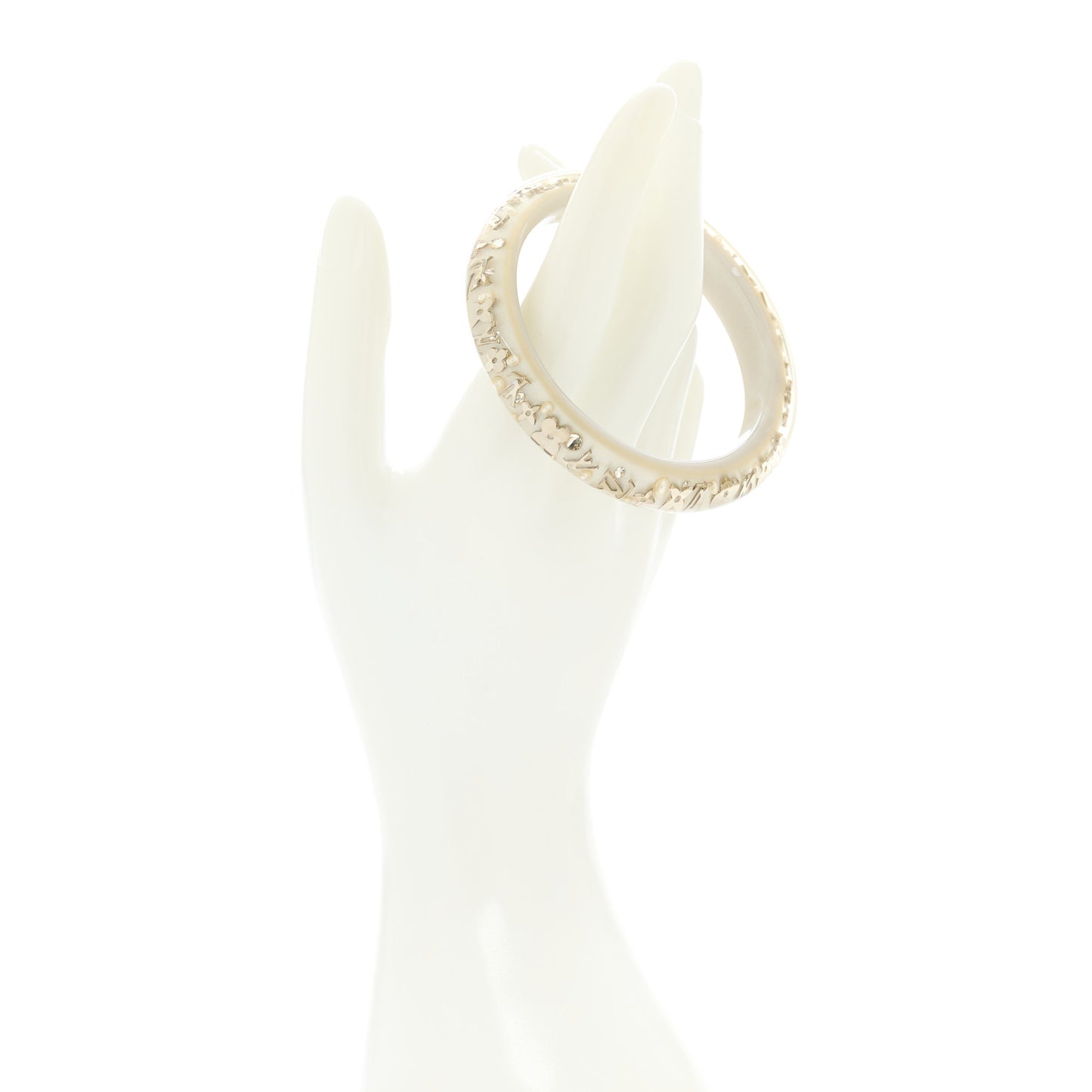 Resin Swarovski Medium Inclusion Bracelet PM White