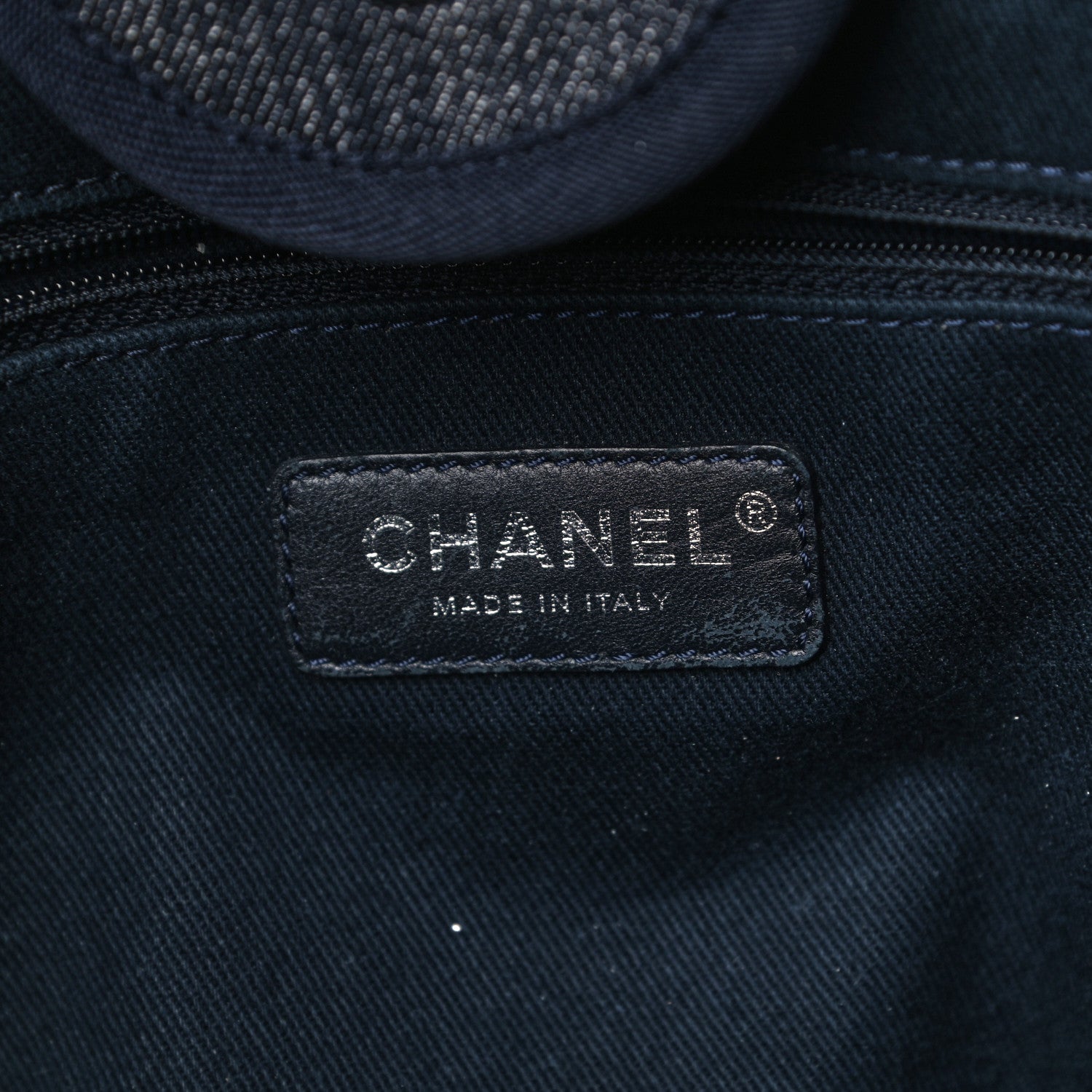Chanel Denim Large Deauville Tote Dark Blue 6 of 6