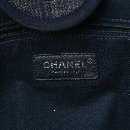 Chanel Denim Large Deauville Tote Dark Blue 6 of 6