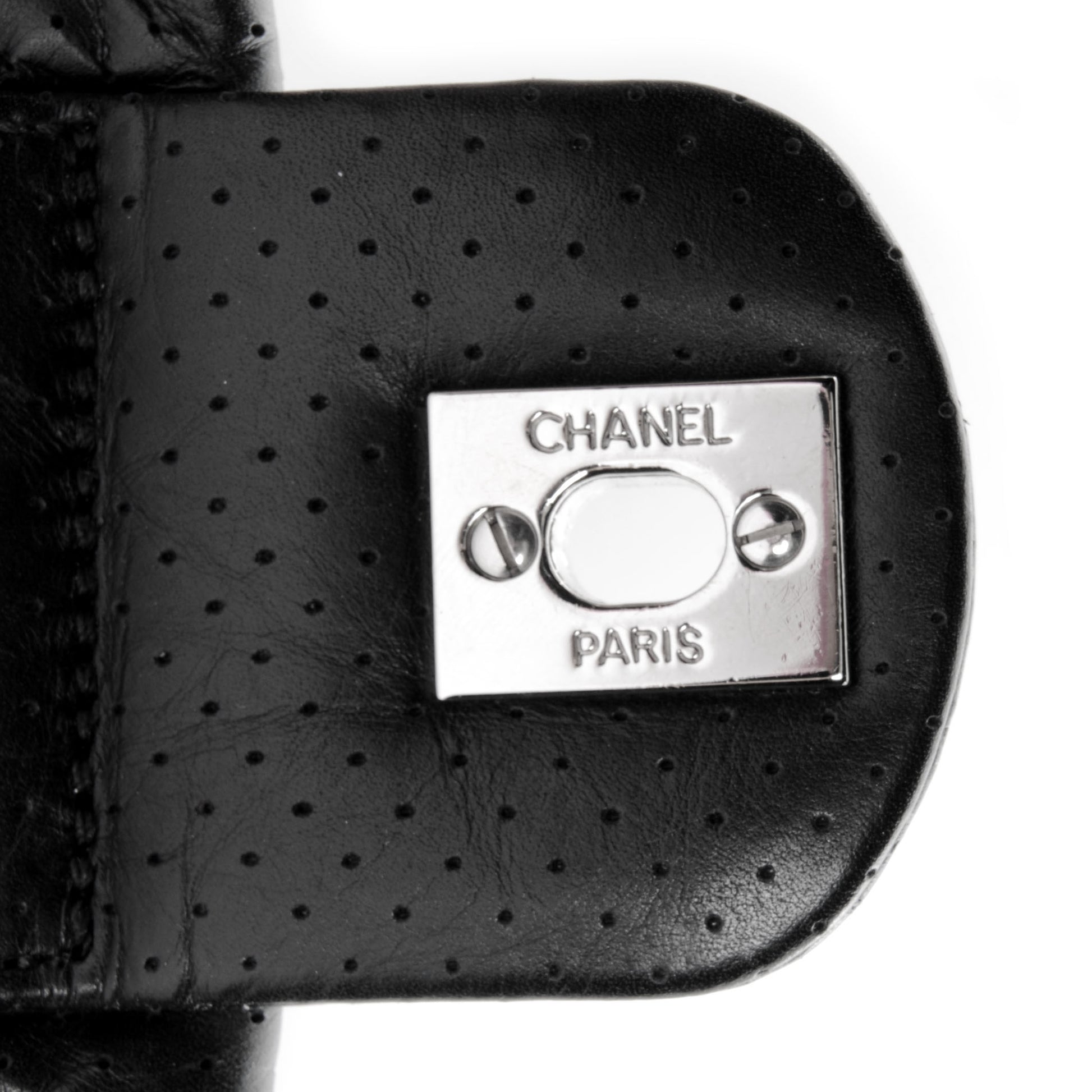 Chanel Aged Calfskin Perforated Flap Black 8 of 8