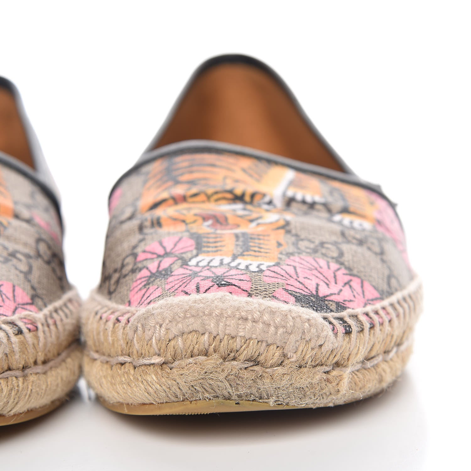 Gucci GG Supreme Monogram Bengal Espadrilles 39.5 Beige Pink 11 of 15