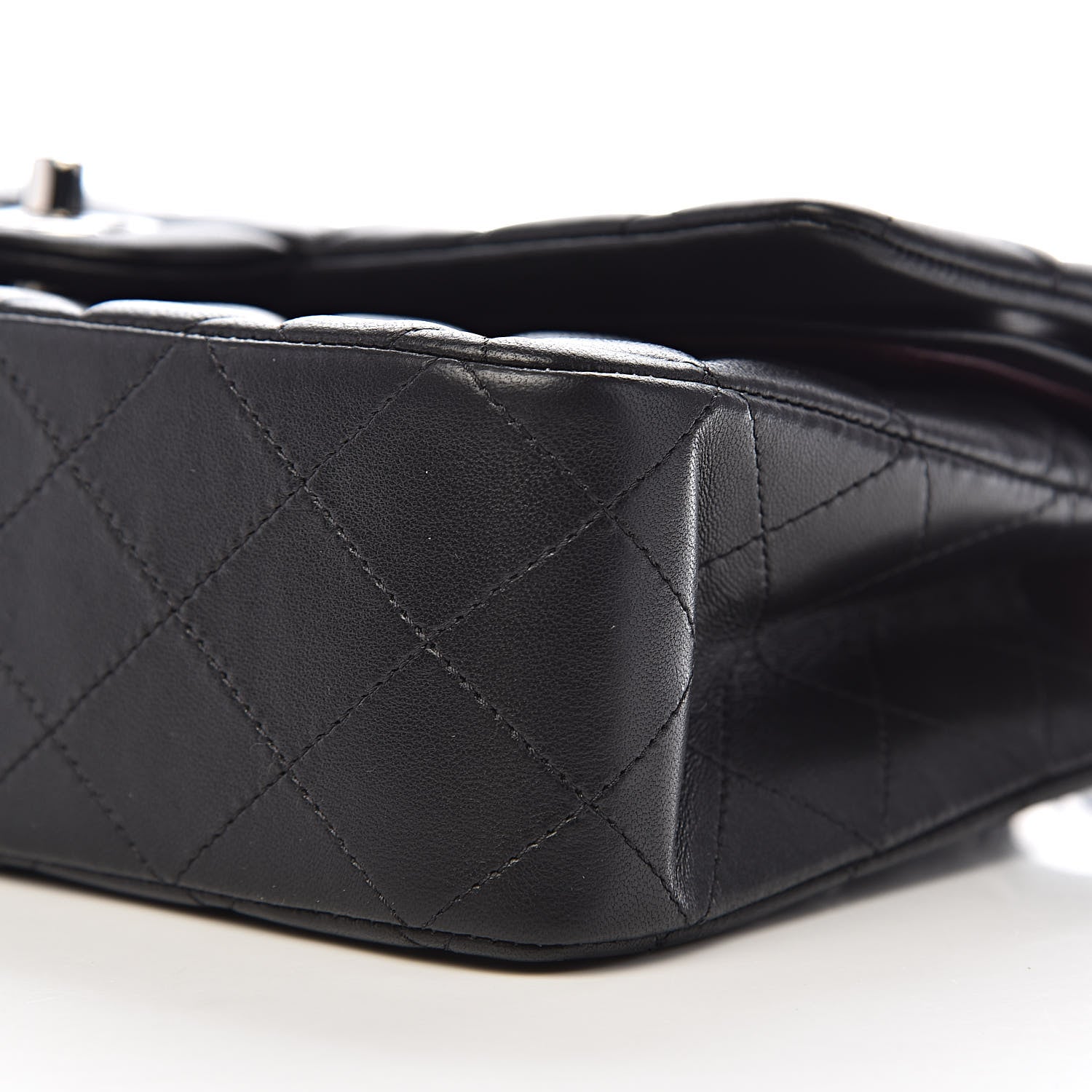 Chanel Lambskin Quilted Medium Double Flap Black 13 of 15