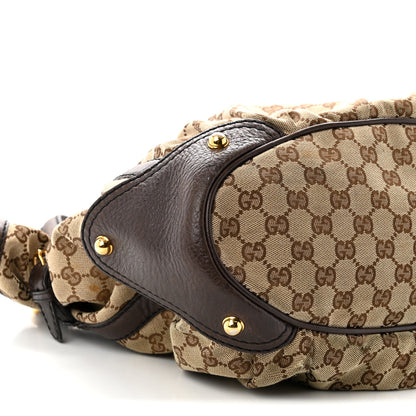 Gucci Monogram Medium Jockey Tote Dark Brown 9 of 12