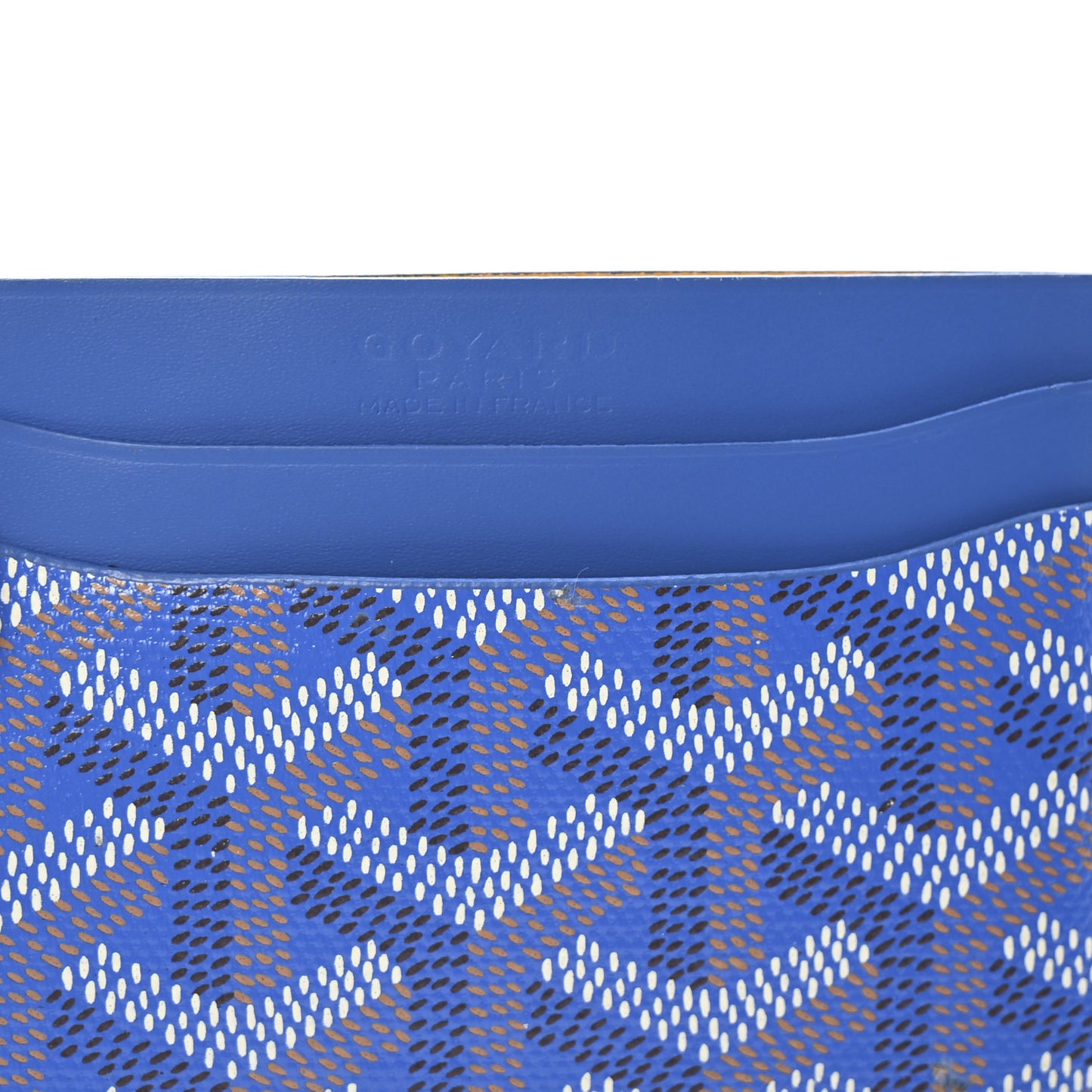 Goyardine Saint Sulpice Card Holder Sky Blue