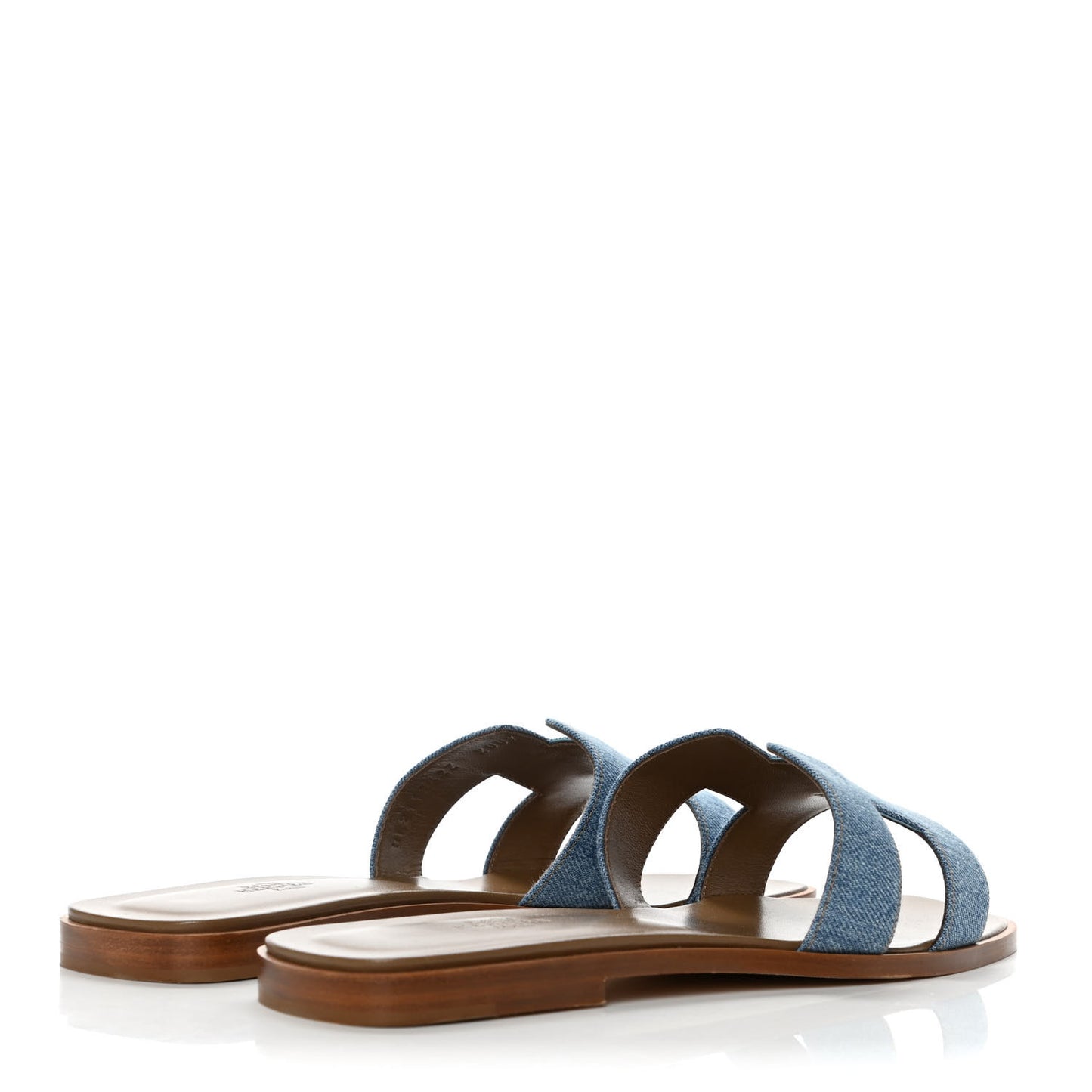 Denim Canvas Oran Sandals 40.5 Bleu Clair